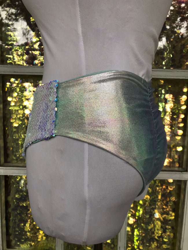 Aqua Unicorn Gemini Sequin Siren Shorts | MTO
