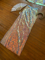 Geo Iridescent Sequin Maxi Skirt