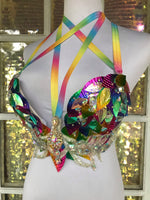 Rainbow Plunge Bra - 32A/34A/32B