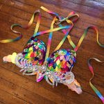 Rainbow Plunge Bra - 32A/34A/32B